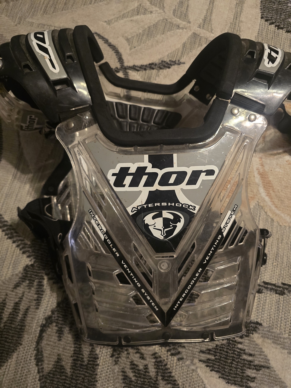 thor Clear Chest Protector with Black Accents